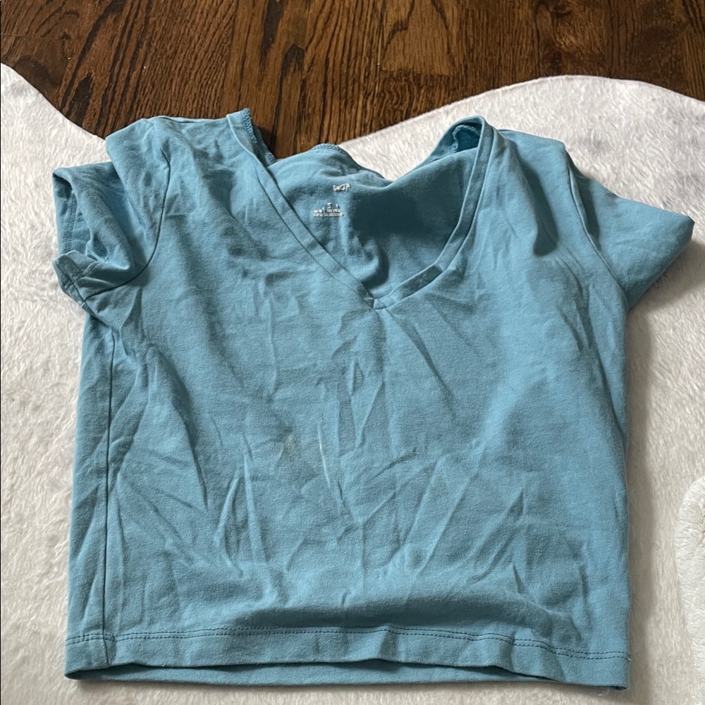 Kids Blue V-Neck T-Shirt